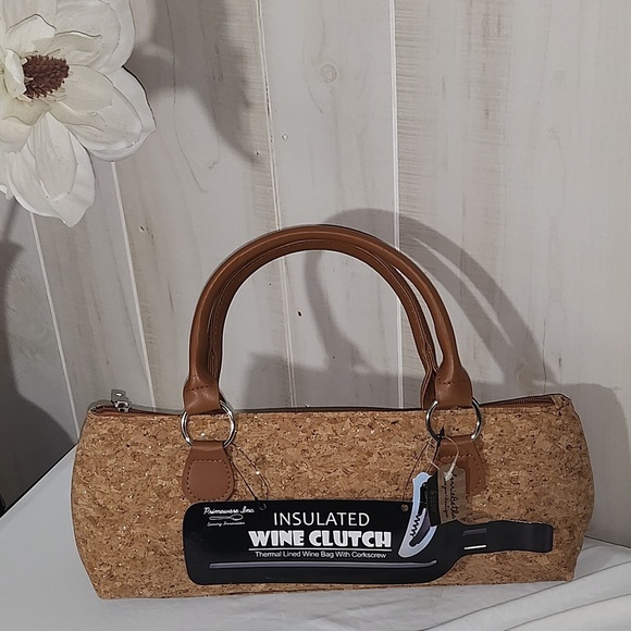primeware inc Handbags - Thermal Insulated Wine Clutch / Thermal Lined Wine Bag With Corkscrew